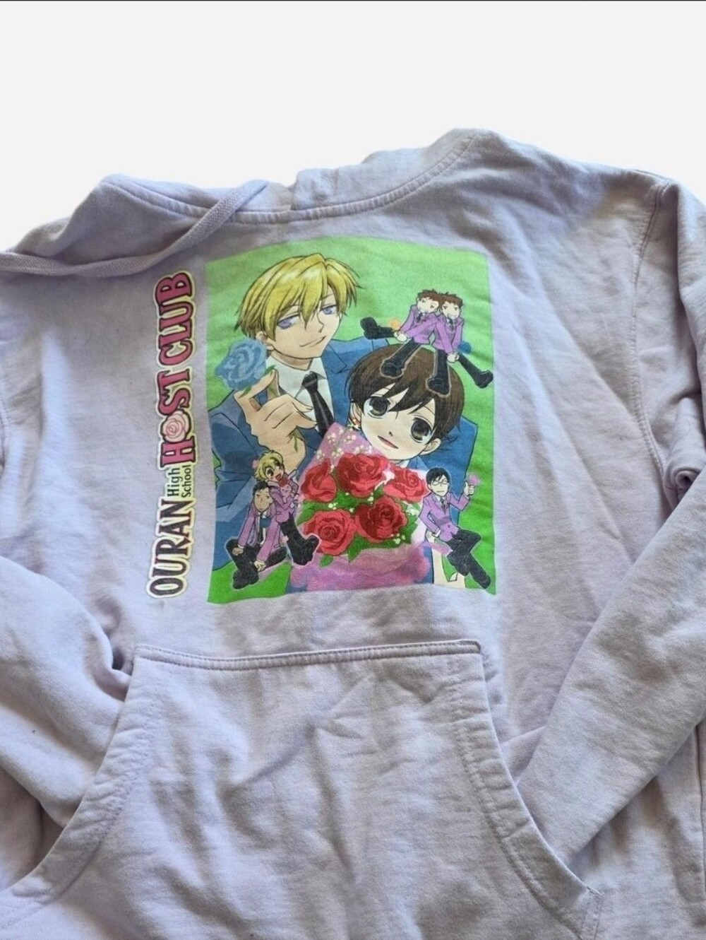 Hot Topic Lilac Anime Graphic Ouran Highschool Host Club Pullover Hoodie